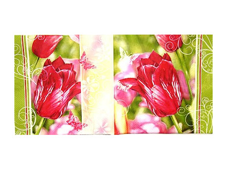 Serwetki Decoupage - Czerwone Tulipany
