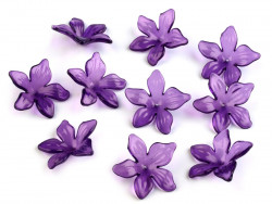 Kwiatki akrylowe 29mm fioletowe ciemne