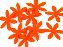 Aplikacja kwiatek z filcu pomarańczowa
