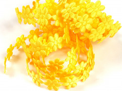 Aplikacje kwiatki 15mm - żółte