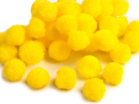 Pomponiki cytrynowe żółte 11mm - 20szt