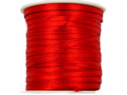 Wstążka satynowa 3mm - czerwona