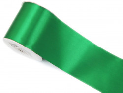 Wstążka satynowa 100mm - zielona