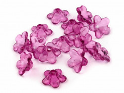 Kwiatki akrylowe 12mm fioletowe