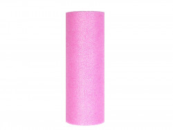 Tiul z brokatem różowy jasny 15x25cm