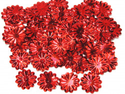 Cekiny kwiatki 22mm promienie czerwone