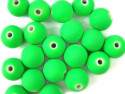 Koraliki neonowe 11mm zielone 20szt