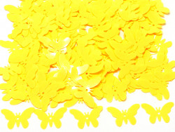 Cekiny motylki 16x23mm żółte