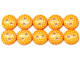 Guziki 10mm w kropki pomarańczowe