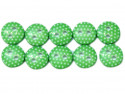 Guziki 10mm w kropki zielone