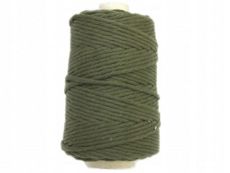Sznurek bawełniany 3mm zielony khaki 200m