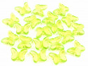 Koraliki motylki neonowe żółte 15x18mm