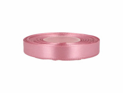 Wstążka satynowa 12mm - różowa brudna zimna 