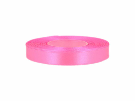 Wstążka satynowa 12mm - różowa landrynkowa