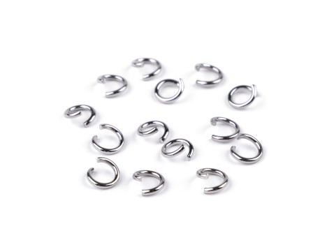 Kółko metalowe / ogniwko łączące 4,5mm srebrne