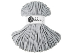 Sznurek bawełniany pleciony 5mm szary jasny BOBBINY