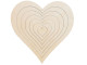 Obręcze 4-25cm drewniane serce komplet 7szt