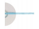 Wstążka satynowa błękitna w białe kropki 6mm