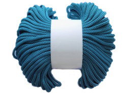 Sznurek poliestrowy dziany 4mm jeansowy 50m