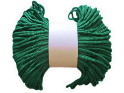 Sznurek poliestrowy dziany 4mm zielony 50m