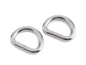 Półkole metalowe 20mm / 4mm srebrne