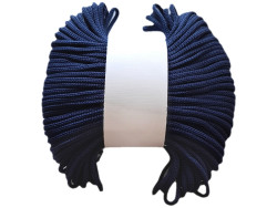 Sznurek poliestrowy dziany 4mm granatowy 50m