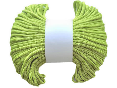 Sznurek poliestrowy dziany 4mm pistacjowy 50m