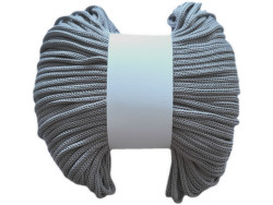 Sznurek poliestrowy dziany 4mm szary 50m