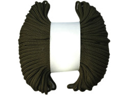 Sznurek poliestrowy dziany 4mm khaki 50m