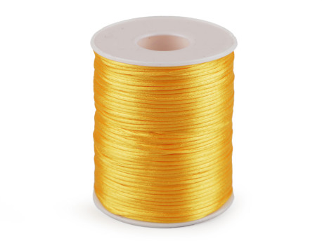 80-100m sznurek satynowy 1mm żółty