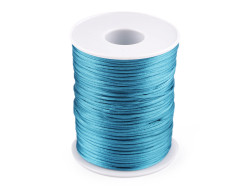 80-100m sznurek satynowy 1mm turkusowy