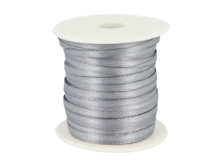 Wstążka satynowa 3mm - szara srebrna