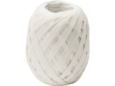 RAFIA papierowa płaska 30m biała