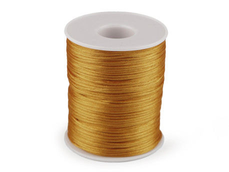 80-100m sznurek satynowy 1mm złoty