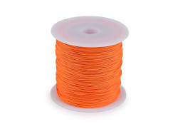 sznurek poliestrowy ok. 0,8mm pomarańczowy neonowy 75-90m