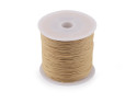 sznurek poliestrowy ok. 0,8mm beżowy ciemny 75-90m